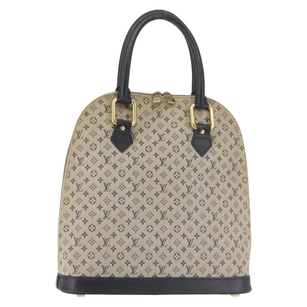 LOUIS VUITTON Monogram Mini Alma Haut Hand Bag Blue M92202 LV Auth 143550
